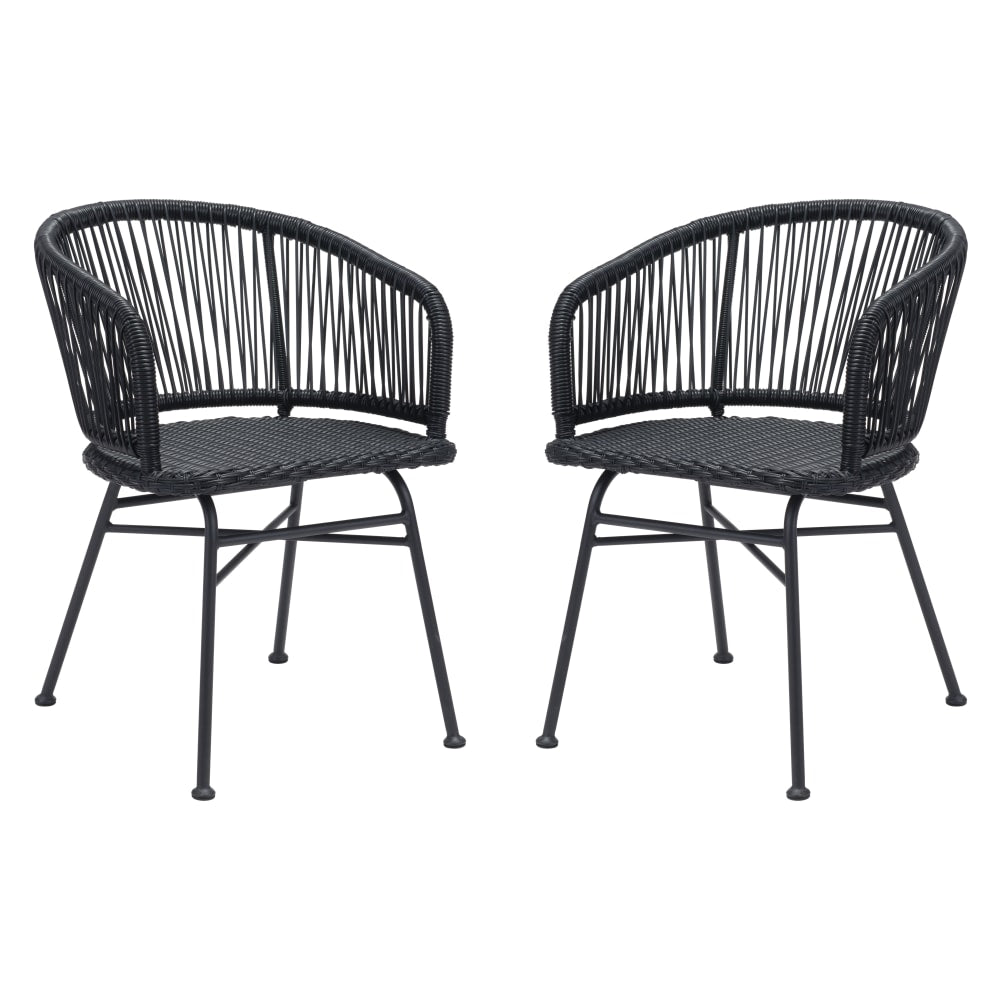 Zuo Modern Zaragoza Dining Chairs, Black, Set Of 2 Chairs