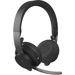 Logitech Zone Wireless Plus Headset - Stereo - USB Type A, USB Type C - Wireless - Bluetooth - 98.4 ft - On-ear - Binaural - Ear-cup - Noise Cancelling, Omni-directional, MEMS Technology Microphone - Noise Canceling - Black