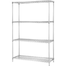 Load image into Gallery viewer, Lorell Industrial Wire Shelving Starter Unit, 36inW x 24inD, Chrome