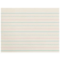 Zaner-Bloser Newsprint Handwriting Paper, Dotted Midline, 8in x 10-1/2in, 500 Sheets Per Pack, Case Of 3 Packs