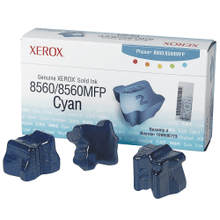 Load image into Gallery viewer, Xerox 8560 Phaser High-Yield Cyan Solid Ink, Pack Of 3, 108R00723