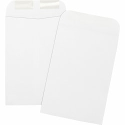 Business Source Durable Open-End Catalog Envelopes - Catalog - #1 3/4 - 6 1/2in Width x 9 1/2in Length - 24 lb - Gummed - Wove - 500 / Box - White