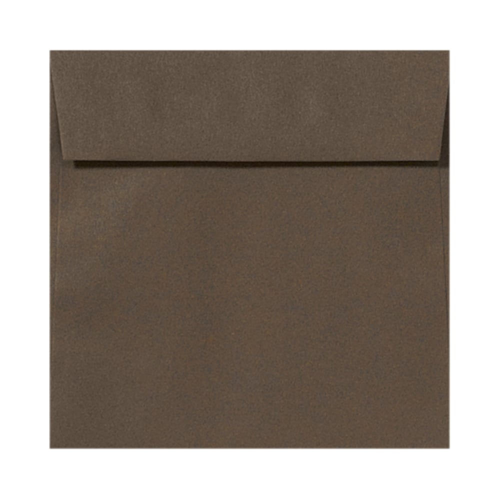 LUX Square Envelopes, 6 1/2in x 6 1/2in, Peel & Press Closure, Chocolate Brown, Pack Of 1,000