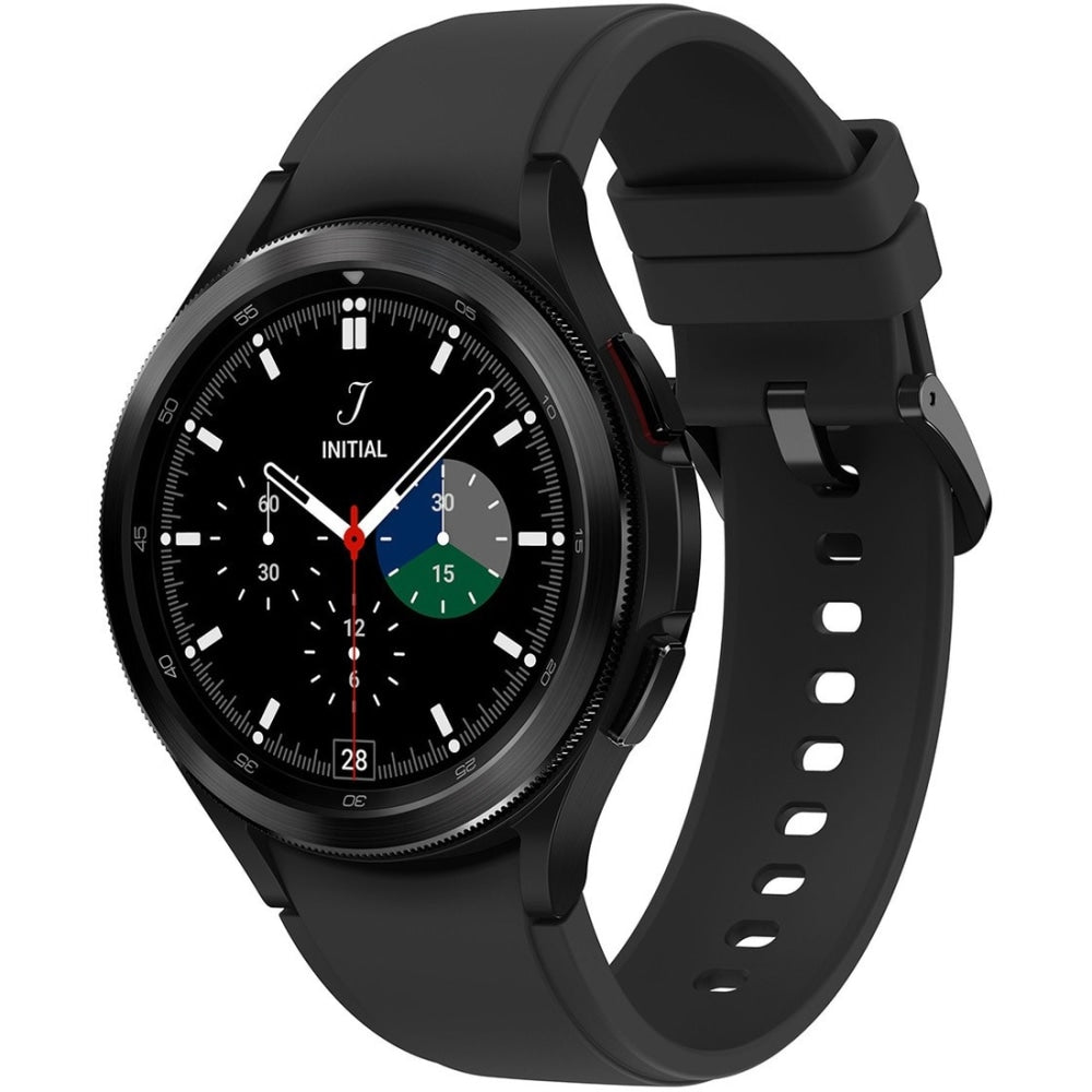 Samsung Galaxy Watch4 Classic, 46mm, Black, Bluetooth - 16 GB - 1.50 GB Standard Memory - 1.4in - Android Wear - Bluetooth - GPS - Near Field Communication - Black - Stainless Steel, Glass Body - Health & Fitness - Water Resistant - IP68 Water Resistant