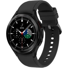 Load image into Gallery viewer, Samsung Galaxy Watch4 Classic, 46mm, Black, Bluetooth - 16 GB - 1.50 GB Standard Memory - 1.4in - Android Wear - Bluetooth - GPS - Near Field Communication - Black - Stainless Steel, Glass Body - Health &amp; Fitness - Water Resistant - IP68 Water Resistant