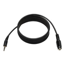 Load image into Gallery viewer, Eaton Tripp Lite Series 3.5 mm Mini Stereo Audio 4-Position TRRS Headset Extension Adapter Cable (M/F), 6 ft. (1.8 m) - Headset extension cable - 4-pole mini jack female to 4-pole mini jack male - 6.6 ft - black