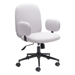 Zuo Modern Lionel Ergonomic High-Back Office Chair, Beige/Black