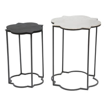 Load image into Gallery viewer, Zuo Modern Brighton Accent Tables, Round, Black/White, Set Of 2 Tables