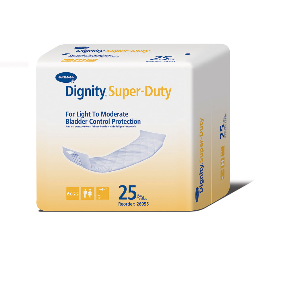 Dignity Super-Duty Pads, 4in x 12in, Box Of 25