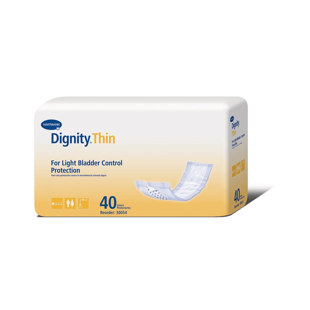 Dignity Thin Liners, 3 1/2in x 12in, Box Of 40