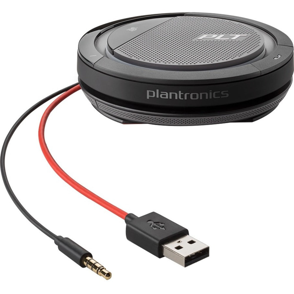 Plantronics Calisto 5200 Speakerphone - USB - Microphone - Battery - Portable - Black