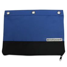 Load image into Gallery viewer, U Style 3-Ring Pencil Pouch With Microban Antimicrobial Protection, 7 1/2in x 9 3/4in, Blue/Black