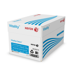 Xerox Vitality Colors Pastel Color Multi-Use Printer & Copy Paper, Gray, Letter (8.5in x 11in), 5000 Sheets Per Case, 20 Lb, 30% Recycled, Case Of 10 Reams