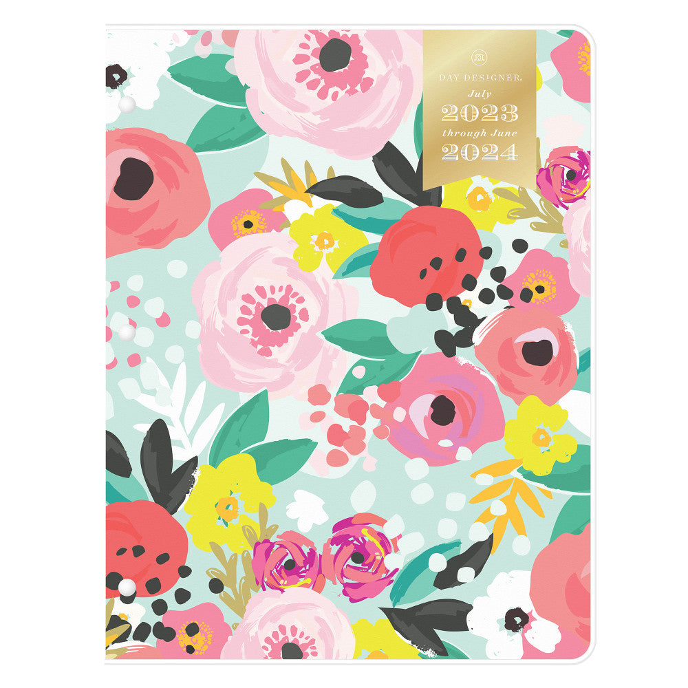 2023-2024 Day Designer Monthly Planning Calendar, 8-1/2in x 11in, Secret Garden Mint, July 2023 To June 2024, 137901-A