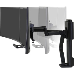 Ergotron TRACE Desk Mount for Monitor, LCD Display - Matte Black - 2 Display(s) Supported - 27in Screen Support - 21.61 lb Load Capacity - 75 x 75, 100 x 100