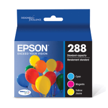 Load image into Gallery viewer, Epson 288 DuraBrite Ultra Cyan, Magenta, Yellow Ink Cartridges, Pack Of 3, T288520-S