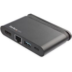 StarTech.com USB C Multiport Adapter with HDMI - 4K - Mac / Windows - 1xA + 1xC - 100W PD 3.0 (92W Laptop Charging - GbE - Wraparound Cable - USB C multiport adapter with HDMI turns your MacBook Pro or Windows USB-C laptop into a portable workstation U