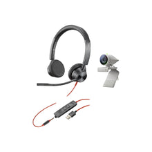 Load image into Gallery viewer, Poly Studio P5 - Web camera - color - 720p, 1080p - audio - USB 2.0 - with Poly Blackwire 3325 Headset