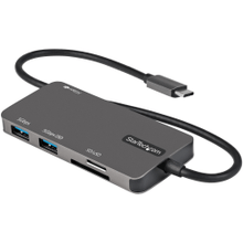 Load image into Gallery viewer, StarTech.com USB C Multiport Adapter, USB-C to 4K HDMI, 100W PD Pass-through, SD/MicroSD, 3xUSB 3.0, USB Type-C Mini Dock, 12in Long Cable - USB-C multiport adapter (5Gbps USB 3.1 Gen 1) - 4K 30Hz HDMI/2x USB-A/1x USB-C/MicroSD + SD Card Reader