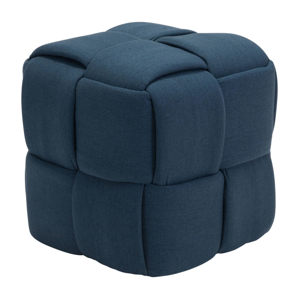 Zuo Modern Checks Stool, Navy