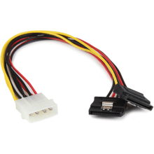 Load image into Gallery viewer, StarTech.com 12in LP4 to 2x Latching SATA Power Y Cable Splitter Adapter - 4 Pin Molex to Dual SATA