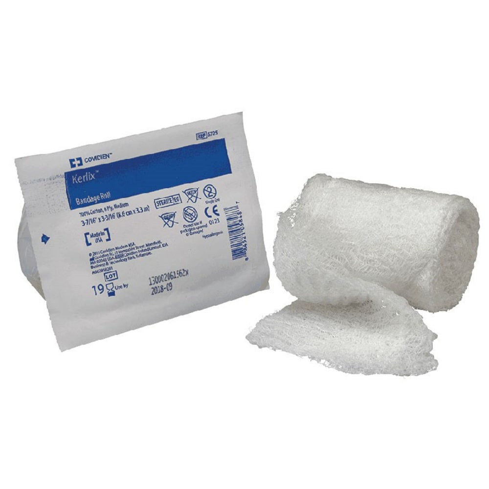 Covidien KERLIX Gauze Bandage Roll, Sterile, Small, 2 1/4in x 3 Yd., 6-Ply