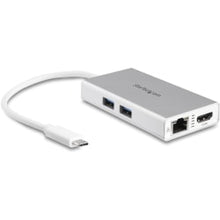 Load image into Gallery viewer, StarTech.com USB C Multiport Adapter - Aluminum - Power Delivery (USB PD) - USB C to Gigabit Ethernet / 4K HDMI / USB 3.0 Hub - Power and charge your laptop through USB Type C (5Gbps), and create a workstation adding 4K video, GbE and two USB 3.0 ports