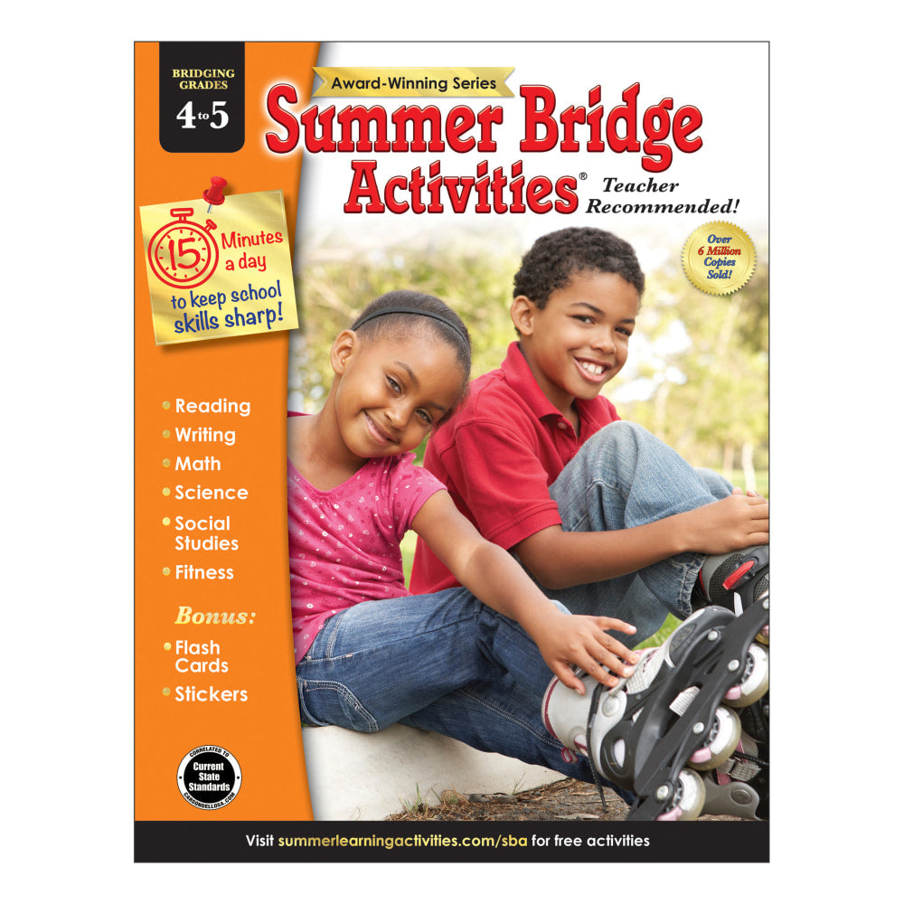 Carson-Dellosa Summer Bridge Activities Workbooks, Grades 4-5, Pack Of 30 Workbooks