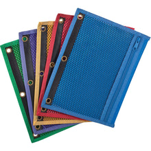 Load image into Gallery viewer, Oxford Zipper Binder Pockets - 7 1/2in x 10 1/2in Sheet - Ring Binder - Assorted - Vinyl - 1 Each