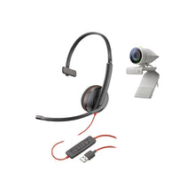 Load image into Gallery viewer, Poly Studio P5 - Web camera - color - 720p, 1080p - audio - USB 2.0 - with Poly Blackwire 3210 Headset