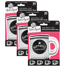 Load image into Gallery viewer, Carson Dellosa Education Cut-Outs, Schoolgirl Style Industrial Cafe Motivational Coffee Mugs, 36 Cut-Outs Per Pack, Set Of 3 Packs