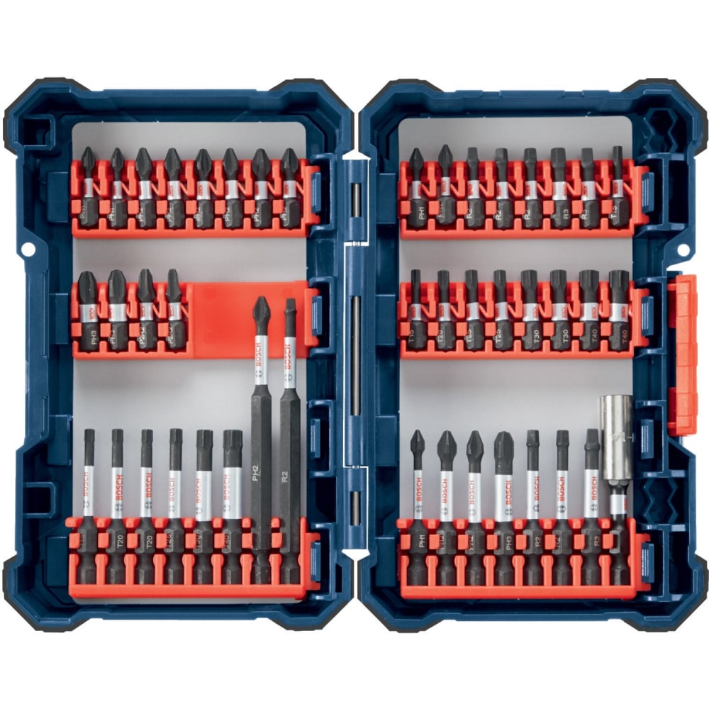 Bosch 44 pc. Impact Tough Screwdriving Custom Case System Set - Driver Bit: