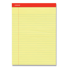 Load image into Gallery viewer, Universal Perforated Ruled Writing Pads, Wide/Legal Rule, 8-1/2in x 11-3/4in, Canary Yellow, Pack Of 12 Pads