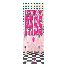 Load image into Gallery viewer, Top Notch Girls Restroom Hall Passes, 9in x 3 1/2in, Multicolor, Pack Of 6