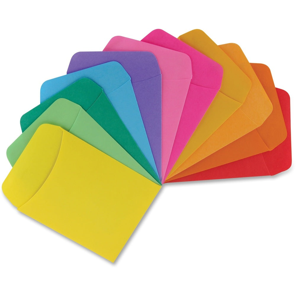 Hygloss Nonadhesive Library Pockets - 5in Height x 3.5in Width x 7in Length - Rectangular - Assorted - Manila - 30 / Pack