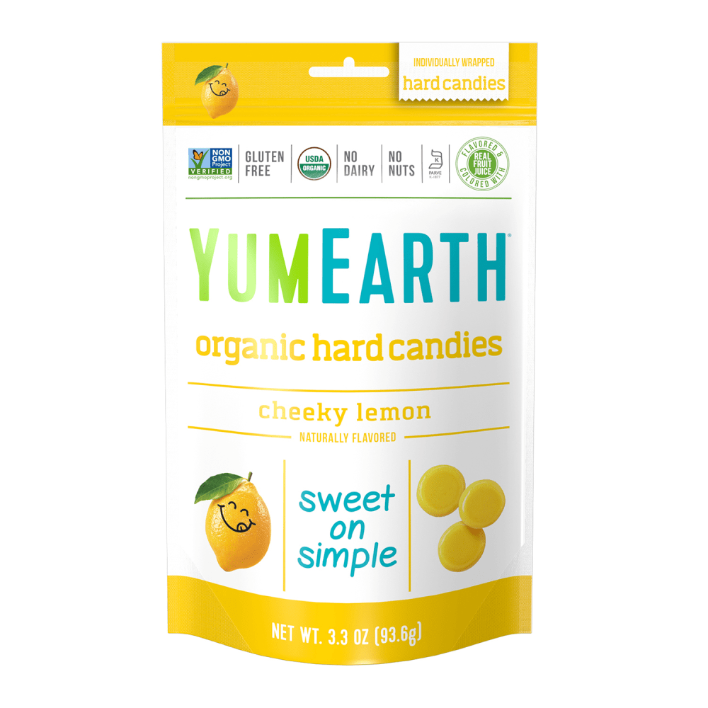 Yummy Earth Organic Cheeky Lemon Hard Candies, 3.3 Oz, Pack Of 3 Bags