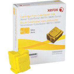 Xerox 8870 ColorQube Yellow Solid Ink, Pack Of 6, 108R00952