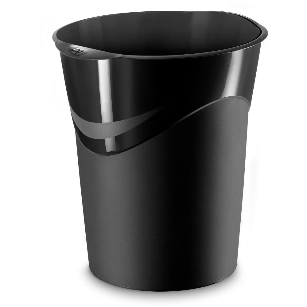 CEP CepPro Polypropylene Cone Waste Bin, 3.7 Gallons, Black