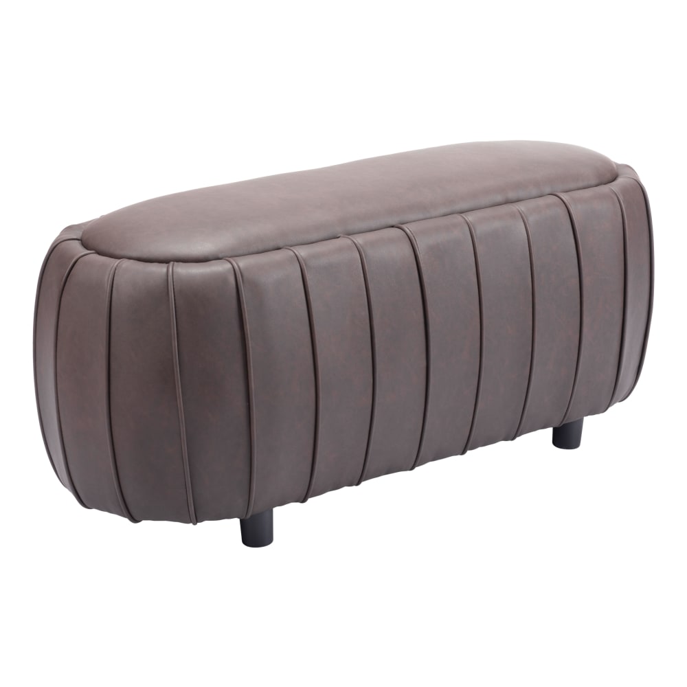 Zuo Modern Ghenta Bench, 18-1/8inH x 44-1/8inW x 16-15/16inD, Vintage Brown