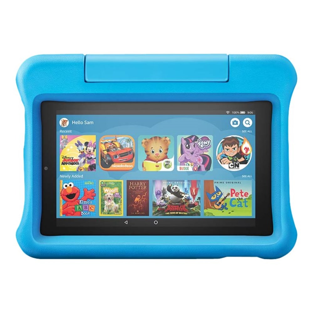 Amazon Fire 7 Kids Tablet PC - Black, Blue - 16 GB - 1 GB - Quad-core (4 Core) 1.30 GHz - 1024 x 600 - Wireless LAN - Bluetooth