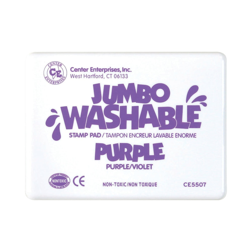 Ready 2 Learn Jumbo Washable Unscented Stamp Pads, 6 1/4in x 4in, Purple, Pack Of 2