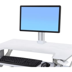 Ergotron WorkFit Cart Mount for LCD Display - White - 1 Display(s) Supported - 27in Screen Support - 16 lb Load Capacity - 100 x 100, 75 x 75