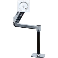 Ergotron Mounting Arm for Flat Panel Display - Polished Aluminum - Height Adjustable - 46in Screen Support - 30 lb Load Capacity - 75 x 75, 100 x 100, 200 x 100, 200 x 200 - VESA Mount Compatible - Aluminum