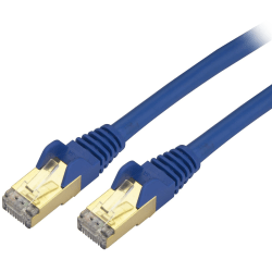 StarTech.com 9 ft CAT6a Ethernet Cable - 10 Gigabit Category 6a Shielded Snagless RJ45 100W PoE Patch Cord - 10GbE Blue UL/TIA Certified