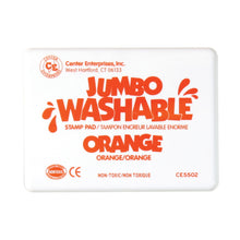 Load image into Gallery viewer, Ready 2 Learn Jumbo Washable Unscented Stamp Pads, 6 1/4in x 4in, Orange, Pack Of 2