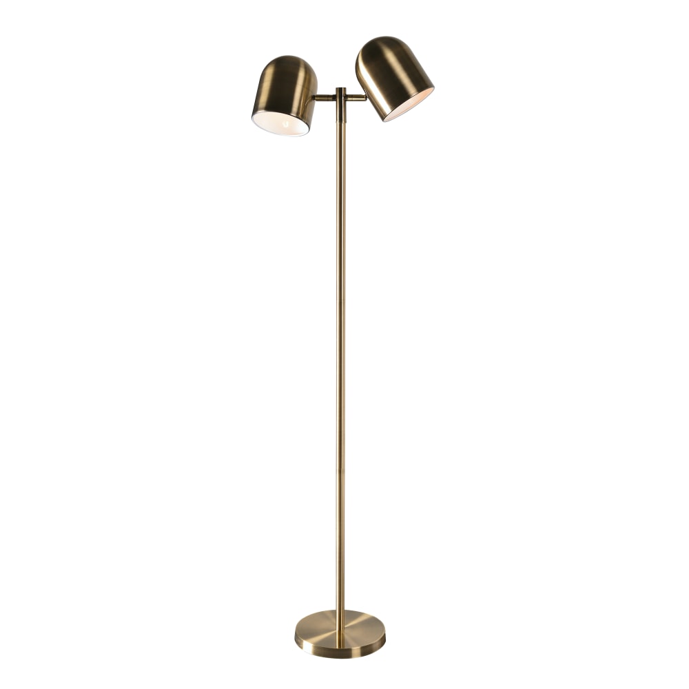 Kenroy Home Alden Floor Lamp, 57inH, Antique Brass