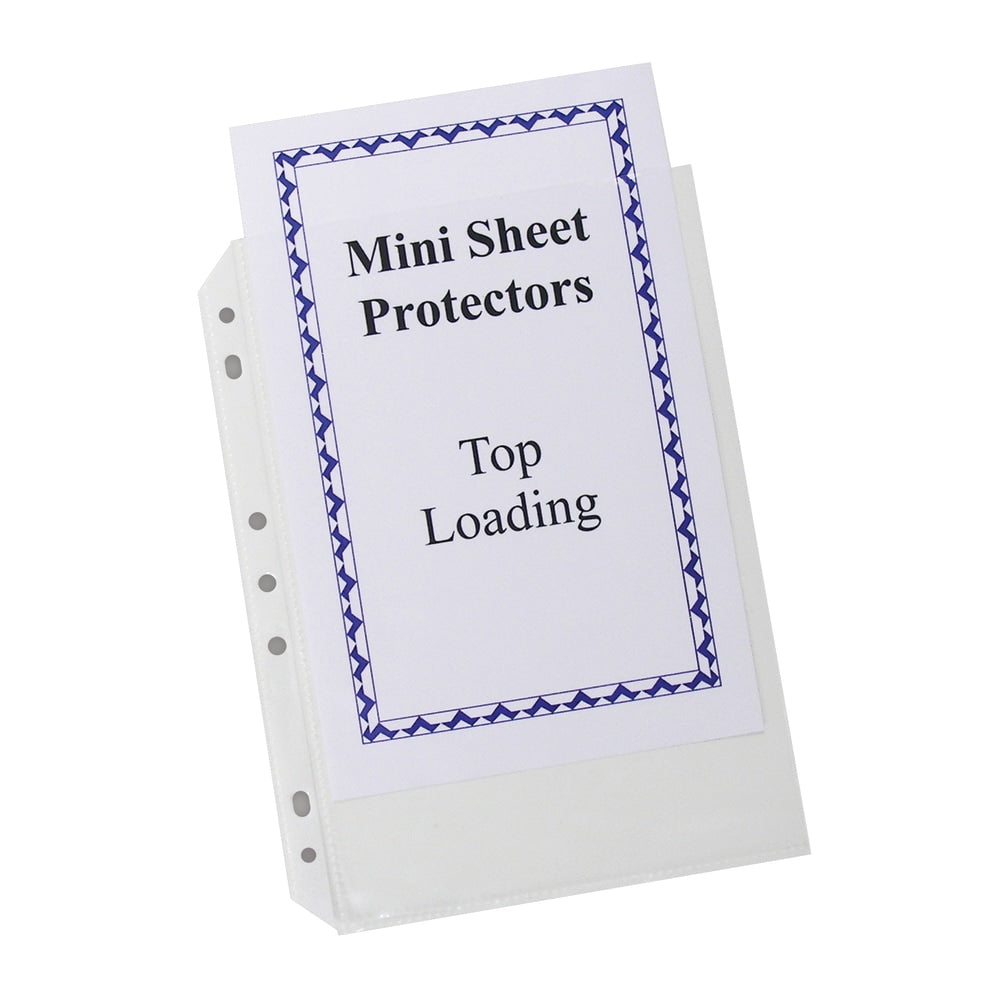 C-Line Top-Loading Mini Sheet Protectors, 5 1/2in x 8 1/2in, Box Of 60