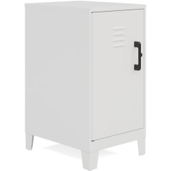 LYS SOHO Locker - 2 Shelve(s) - for Office, Home, Classroom, Playroom, Basement, Garage, Cloth, Sport Equipments, Toy, Game - Overall Size 27.5in x 14.3in x 18in - Pearl White - Steel