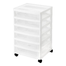 Load image into Gallery viewer, IRIS 6-Drawer Scrapbook Cart, 26-3/4inH x 15-7/8inW x 14-1/4inD, White