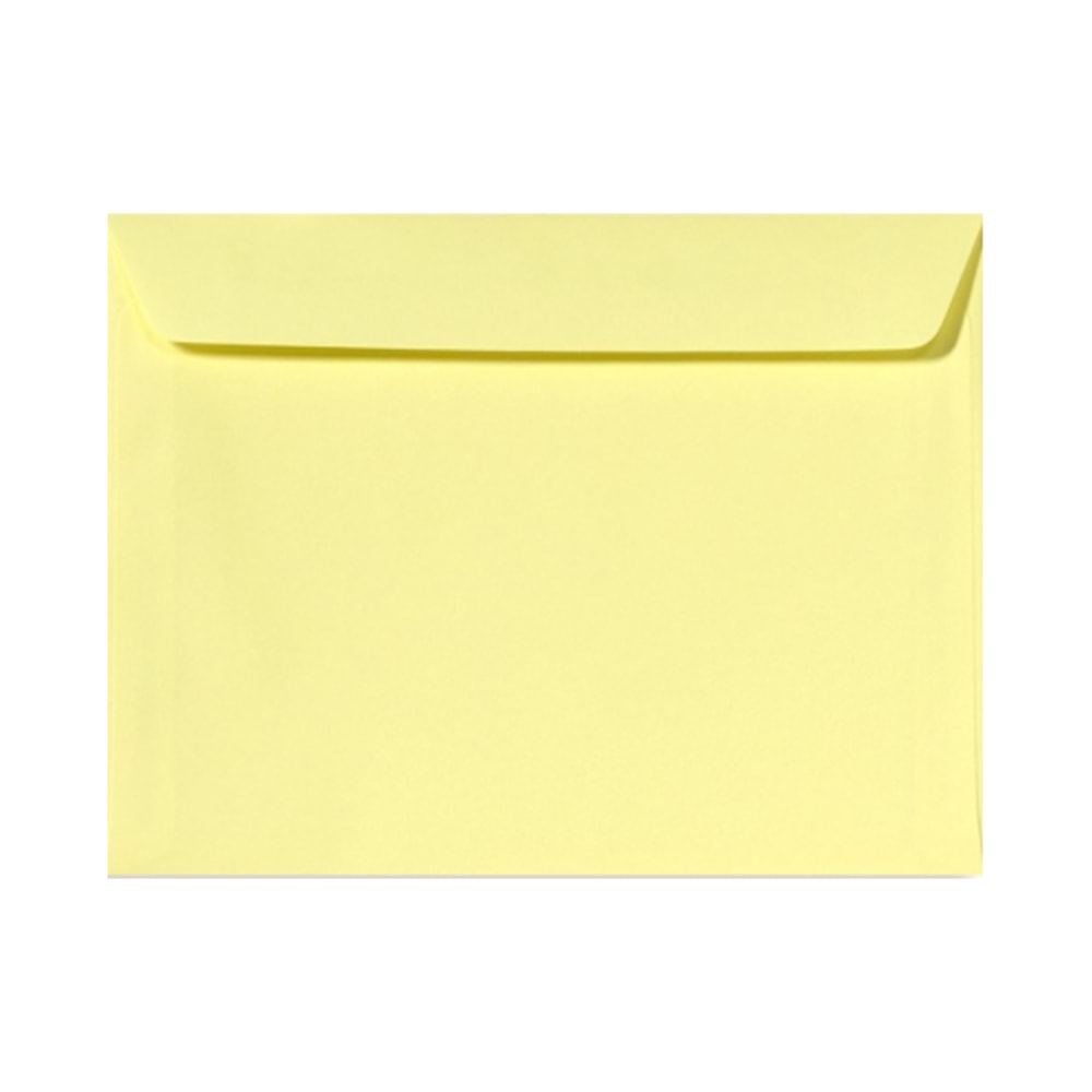 LUX Booklet 9in x 12in Envelopes, Gummed Seal, Lemonade Yellow, Pack Of 250